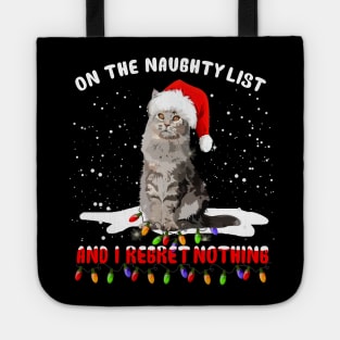 On The Naughty List And I Rebret Nothing Tote