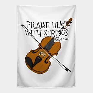 Christian Violin Player Praise Him With Strings Violinist Tapestry