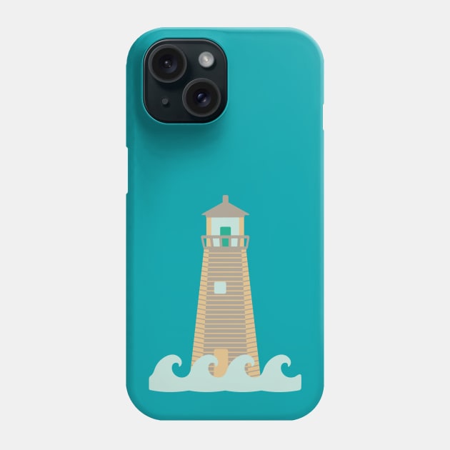 NAUTICAL OCEAN LIGHTHOUSE Coastal Seashore Waves - UnBlink Studio by Jackie Tahara Phone Case by UnBlink Studio by Jackie Tahara