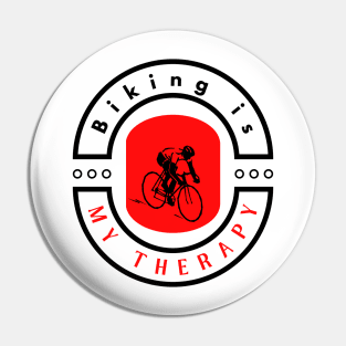 Biking is my therapy motivational design Pin