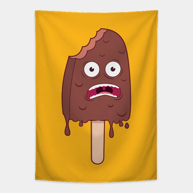 Frightened popsicle Tapestry by JosePepinRD