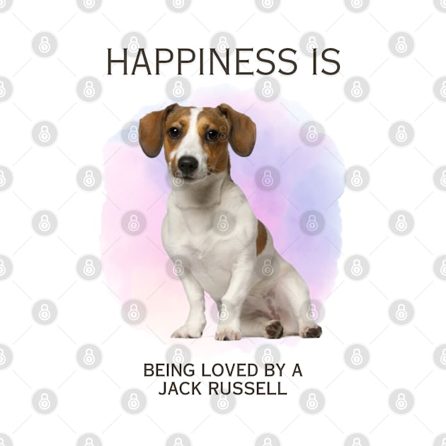 HAPPINESS IS BEING LOVED BY A JACK RUSSELL by Alibobs