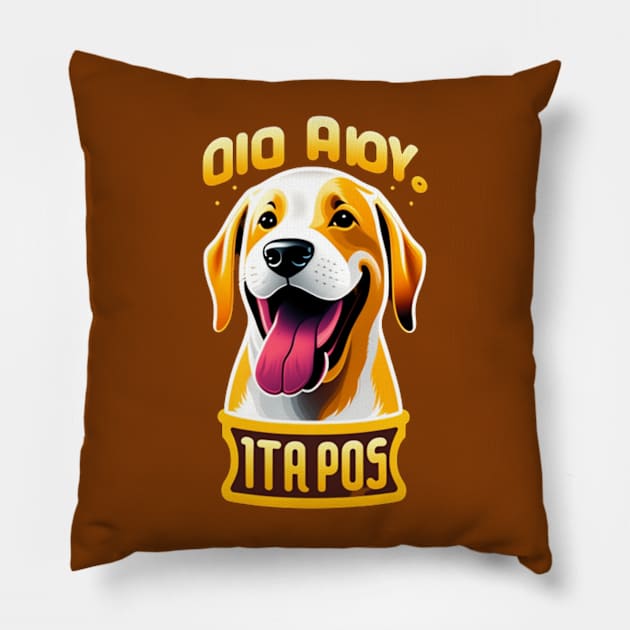 Happy Pup Hot Dogs Pillow by Rahul Store 24