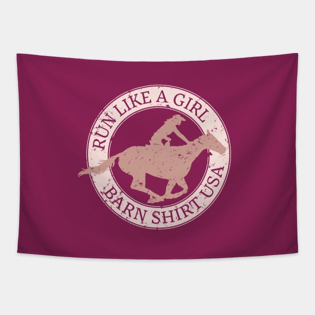 Run Like A Girl Tapestry by Barn Shirt USA