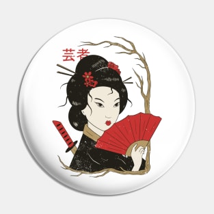 GEISHA ILLUSTRATION Pin