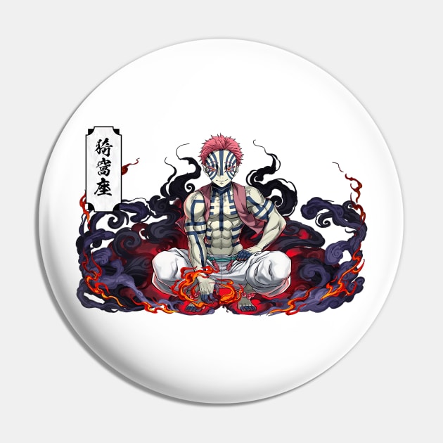 The Demon Akaza Pin by Valoka