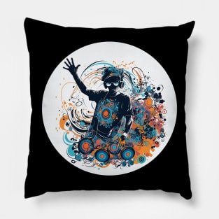 DJ Deck Master Festival Rave Design Pillow