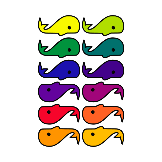 Colorful Whales by Shrenk