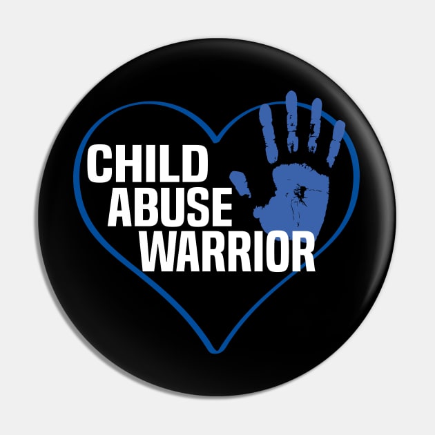 Child Abuse Awareness Warrior Blue Heart Pin by Uniqueify