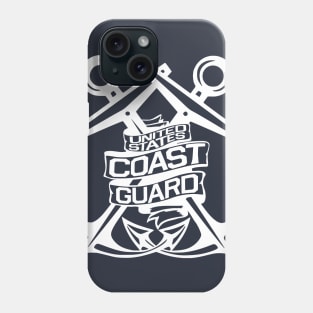 U.S. Coast Guard - Crossed Anchors In White Phone Case