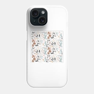 Boho Muted Pastel Botanical Pattern Phone Case