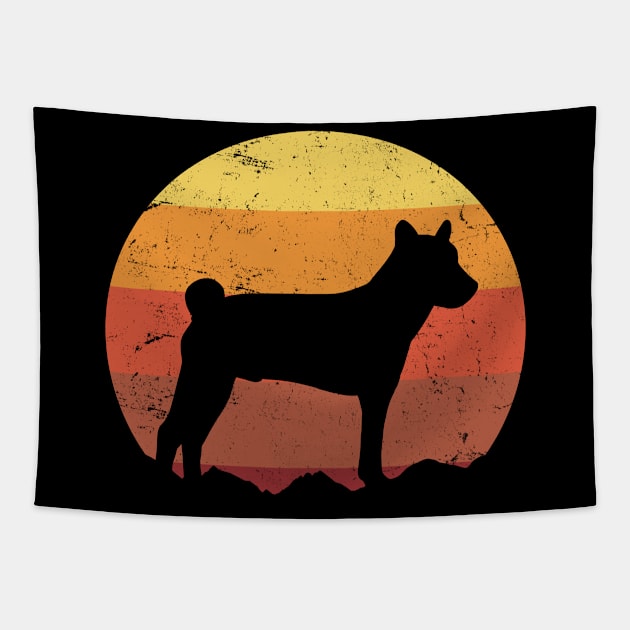 Basenji Dog Retro Tapestry by KAWAIITEE