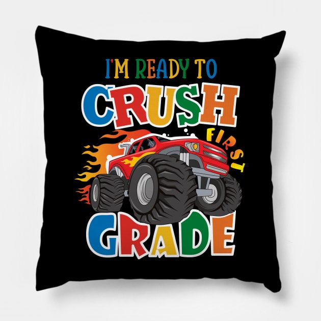 I’m Ready To Crush Fist Grade, Monster Trucks Pillow by Promen Shirts
