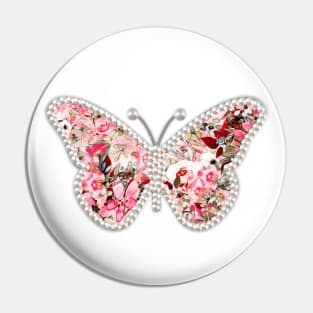 Butterfly and Flowers Pin