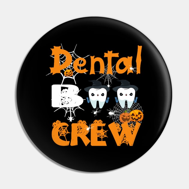 Dental Boo Crew Funny Dentist Halloween Costume Pin by jordanfaulkner02