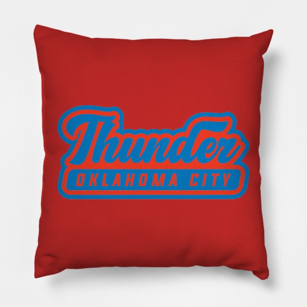 Oklahoma City Thunder 02 Pillow by Karambol