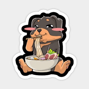 Rottweiler Dog Ramen Noodles Kawaii Cute Magnet