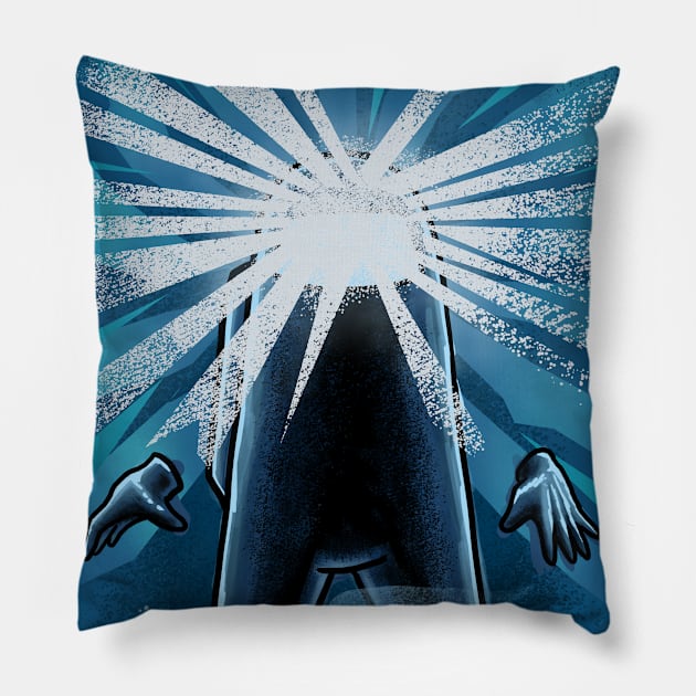 The Impostor 2.0 Pillow by Artful Raccoon