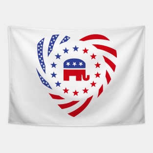 Republican Murican Patriot Flag Series (Heart) Tapestry