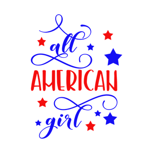 All American girl 4th of July T-Shirt