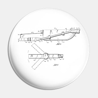 Jet Propelled Boat Vintage Patent Hand Drawing Pin