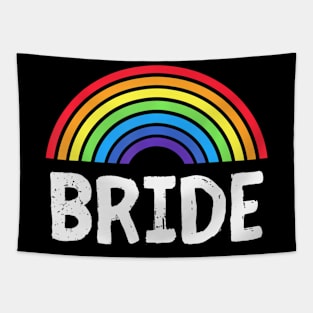 Proud Bride LGBT Lesbian Wedding  Party Matching Tapestry