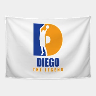 Diego Custom Player Basketball Your Name The Legend Tapestry