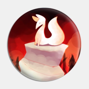 Fox In Hell Pin