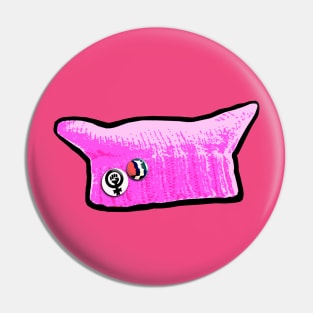 Pussy Hat with Buttons Pin