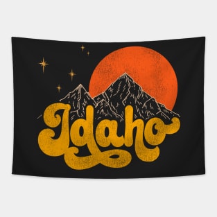 Vintage State of Idaho Mid Century Distressed Aesthetic Tapestry