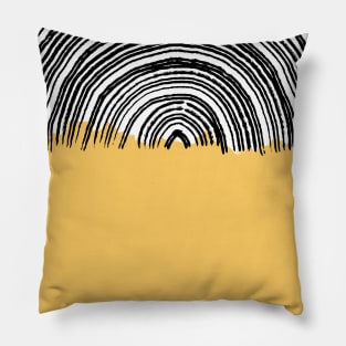 Rainbow Over Sahara Abstract Art Pillow