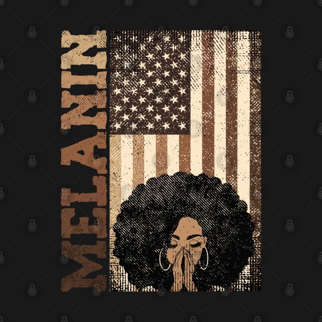 Melanin African American Flag by Etopix