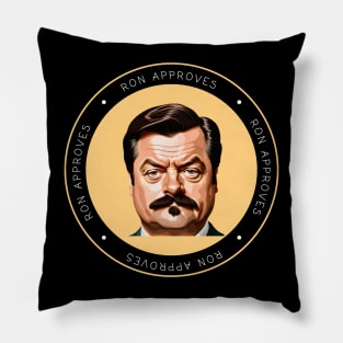 Ron Approves Funny Design Pillow