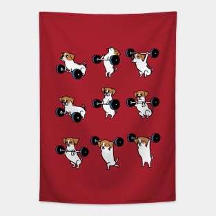 OLYMPIC LIFTING  Jack Russell Terrier Tapestry