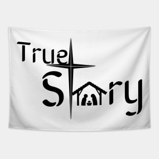 True Story Christmas design Tapestry