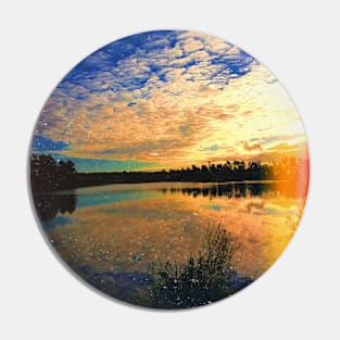 Retro Vintage Tumblr Landscape - Sky Reflection In Water Pin