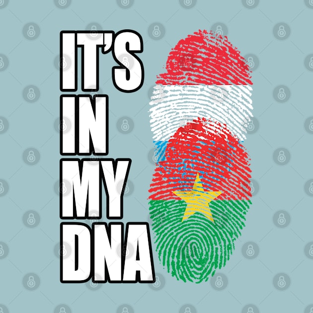 Luxembourgish And Burkina Faso Mix Heritage DNA Flag by Just Rep It!!