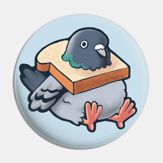 Hungry Pigeon Pin by Studio Marimo