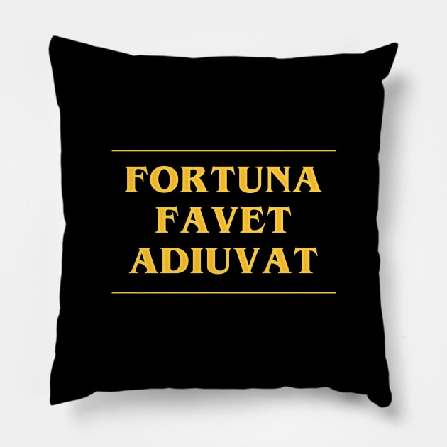 Fortuna Favet Adiuvat Pillow by Woah_Jonny