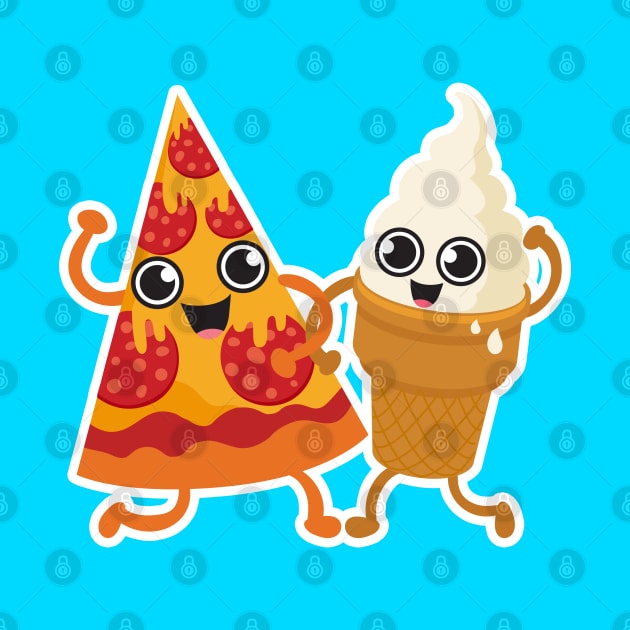 Pizza & Ice-cream by Plushism