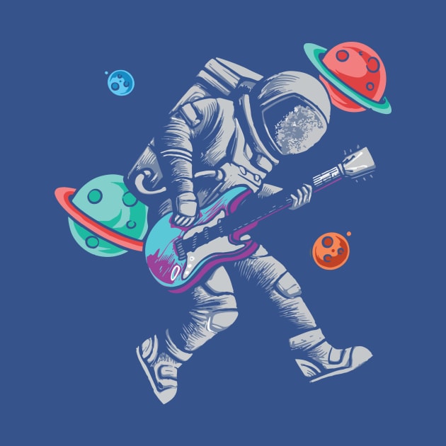 astronaut playing guitar 3 by whodi sease