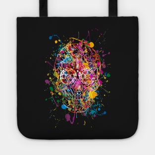 Funny Mexican Sugar Skull Grunge Tote