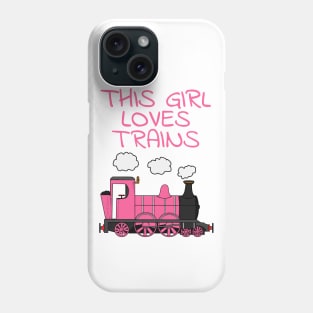 This Girl Loves Trains, Pink Steam Train Phone Case