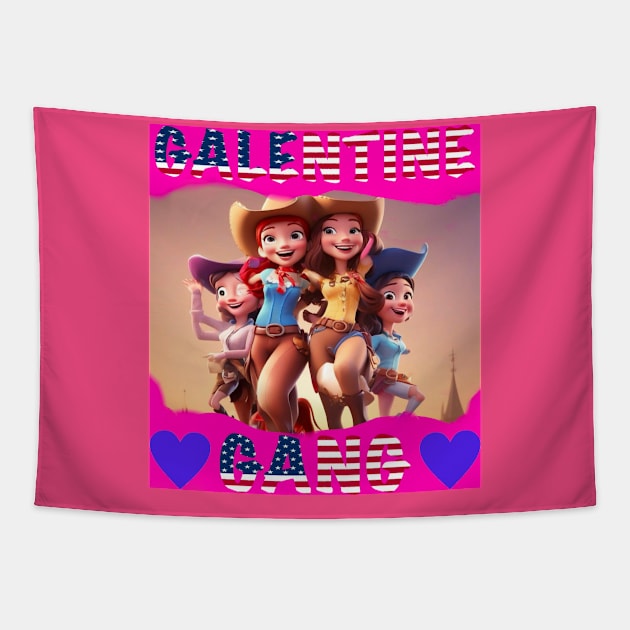 Galantine gang rodeo line dance Tapestry by sailorsam1805