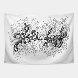 Abstract doodle splash art Tapestry