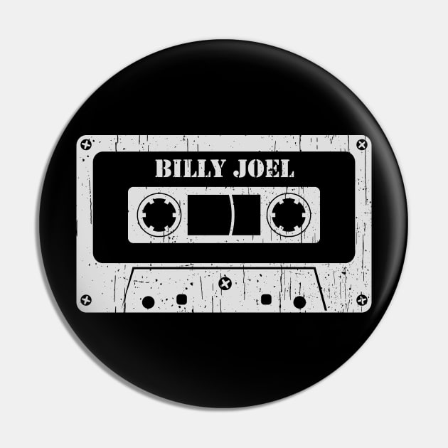 Billy Joel - Vintage Cassette White Pin by FeelgoodShirt