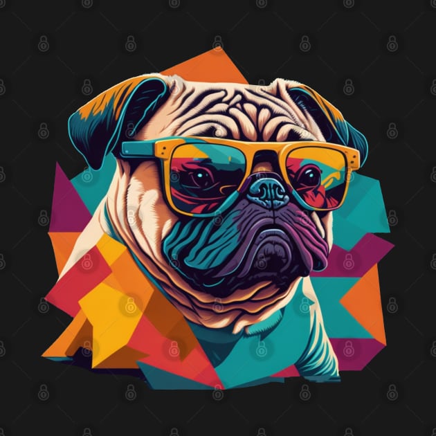 Pug in sunglasses by MrPug