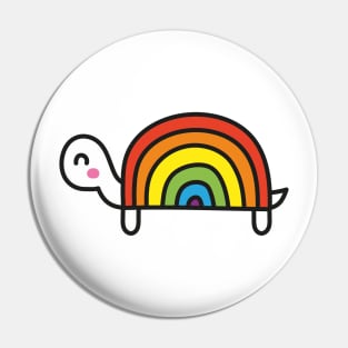 Rainbow turtle Pin