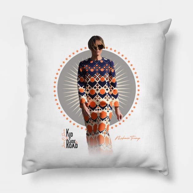 Melania Trump Shirt White Pillow by SeraphimChris