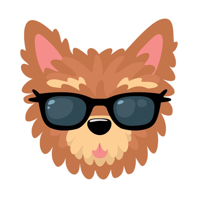 Yorkshire Terrier Dog in sunglasses by ShadeDesign